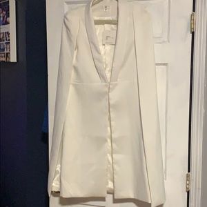 White long blazer cape